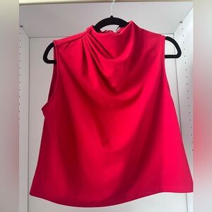 Zara Vibrant Red Sleeveless Blouse